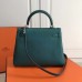 Hermes Malachite Clemence Kelly 25cm PHW Bag