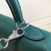 Hermes Malachite Clemence Kelly 25cm PHW Bag