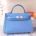 Hermes Celeste Epsom Kelly Mini II 20cm Handmade Bag