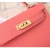 Hermes Flamingo Epsom Kelly Mini II 20cm Handmade Bag