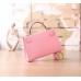 Hermes Pink Epsom Kelly Mini II 20cm Handmade Bag