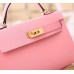 Hermes Pink Epsom Kelly Mini II 20cm Handmade Bag