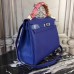 Hermes Blue Electric Clemence Kelly 32cm Retourne Bag