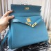 Hermes Blue Jean Clemence Kelly 32cm Retourne Bag