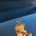 Hermes Blue Jean Clemence Kelly 32cm Retourne Bag