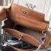 Hermes Brown Clemence Kelly 32cm Retourne Bag