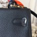 Hermes Black Clemence Kelly 32cm Retourne Bag