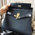 Hermes Black Clemence Kelly 32cm Retourne Bag