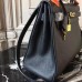 Hermes Black Clemence Kelly 32cm Retourne Bag