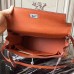 Hermes Orange Clemence Kelly 32cm Retourne Bag