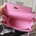 Hermes Pink Clemence Kelly 32cm Retourne Bag