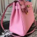 Hermes Pink Clemence Kelly 32cm Retourne Bag