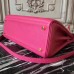 Hermes Rose Red Clemence Kelly 32cm Retourne Bag