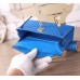 Hermes Blue Hydra Chevre Kelly Mini II 20cm Handmade Bag