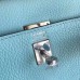 Hermes Blue Atoll Clemence Kelly 25cm Retourne Handmade Bag