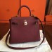 Hermes Bordeaux Clemence Kelly 25cm Retourne Handmade Bag