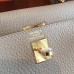 Hermes Grey Clemence Kelly 25cm Retourne Handmade Bag