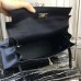 Hermes Black Epsom Kelly 32cm Sellier Bag