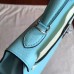 Hermes Blue Atoll Epsom Kelly 25cm Sellier Handmade Bag