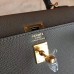 Hermes Etoupe Epsom Kelly 25cm Sellier Handmade Bag