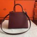 Hermes Bordeaux Epsom Kelly 25cm Sellier Handmade Bag