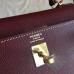 Hermes Bordeaux Epsom Kelly 25cm Sellier Handmade Bag