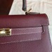 Hermes Bordeaux Epsom Kelly 25cm Sellier Handmade Bag