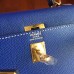 Hermes Electric Blue Epsom Kelly 25cm Sellier Handmade Bag