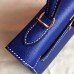 Hermes Electric Blue Epsom Kelly 25cm Sellier Handmade Bag