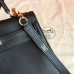 Hermes Black Swift Kelly 25cm Retourne Handmade Bag