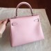 Hermes Rose Dragee Swift Kelly 25cm Retourne Handmade Bag