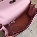 Hermes Rose Dragee Swift Kelly 25cm Retourne Handmade Bag