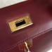 Hermes Bordeaux Box Kelly Retourne 28cm Handmade Bag