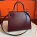 Hermes Bordeaux Box Kelly Retourne 28cm Handmade Bag