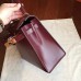 Hermes Bordeaux Box Kelly Retourne 28cm Handmade Bag