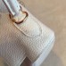 Hermes White Clemence Kelly Retourne 28cm Handmade Bag