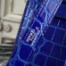 Hermes Kelly 32cm Bag In Blue Electric Crocodile Leather