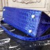 Hermes Kelly 32cm Bag In Blue Electric Crocodile Leather