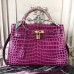 Hermes Kelly 32cm Bag In Fuchsia Crocodile Leather