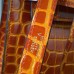 Hermes Kelly 32cm Bag In Orange Crocodile Leather