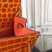 Hermes Kelly 32cm Bag In Orange Crocodile Leather