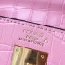 Hermes Kelly 32cm Bag In Pink Crocodile Leather