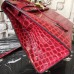 Hermes Kelly 32cm Bag In Dark Red Crocodile Leather