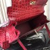 Hermes Kelly 32cm Bag In Dark Red Crocodile Leather