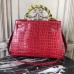 Hermes Kelly 32cm Bag In Dark Red Crocodile Leather