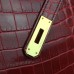 Hermes Kelly 32cm Bag In Dark Red Crocodile Leather