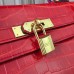 Hermes Kelly 32cm Bag In Red Crocodile Leather