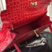 Hermes Kelly 32cm Bag In Red Crocodile Leather
