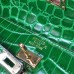 Hermes Bambou Crocodile Kelly Cut Clutch Bag