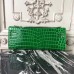 Hermes Bambou Crocodile Kelly Cut Clutch Bag